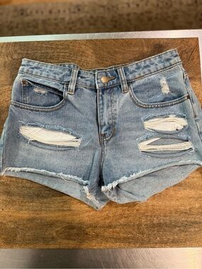 Billabong ~Drift Away ~Light Blue Distressed Denim Cutoff Shorts